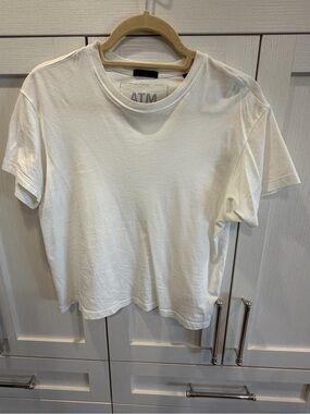 ATM Anthony Thomas Melillo White Short-Sleeve Crewneck Tee
